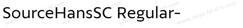 SourceHansSC Regular字体转换